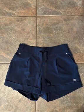 Women’s Navy Athletic Shorts with Drawstring Waist